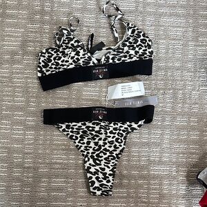 Adam Selman Leopard Print Bikini Set